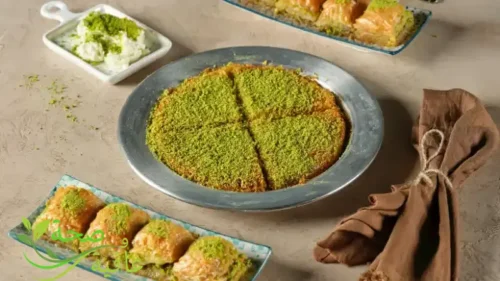 الكنافة مع المكسرات